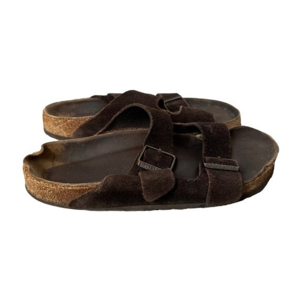Birkenstock Brown Arizona Leather Sandal Flip Flop size 40 9/ 9.5 - Picture 1 of 13
